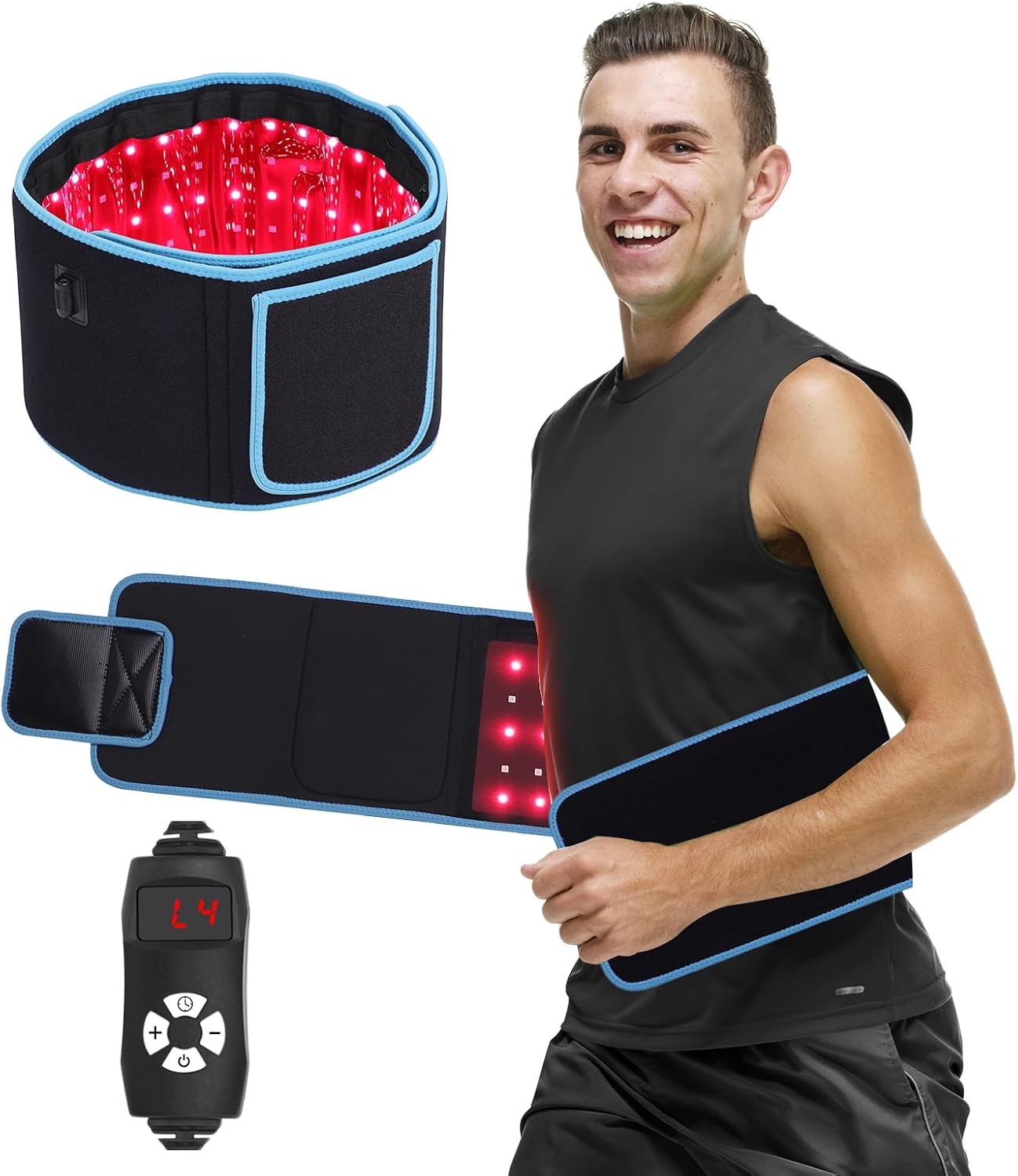 Red Light Therapy Belt - حزام تدليك بالعلاج الضوئي LED مع