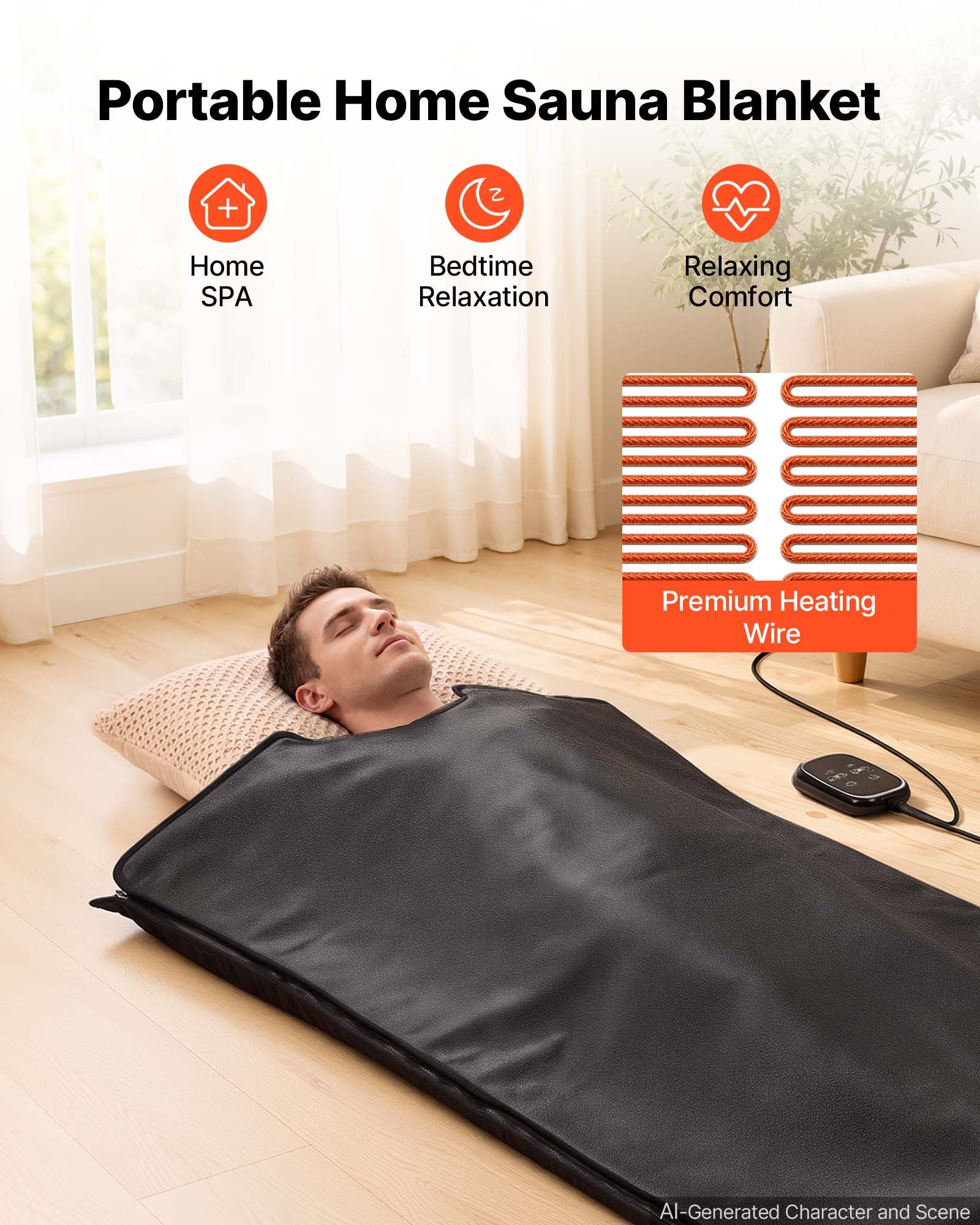 Infrared Sauna Blanket Portable - بطانية ساونا بالأشعة تحت الحمراء مع