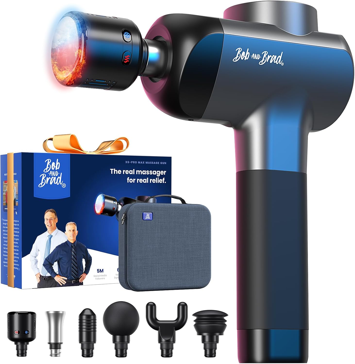 Massage Gun Percussion Deep Tissue - مسدس تدليك BOB AND BRAD X6