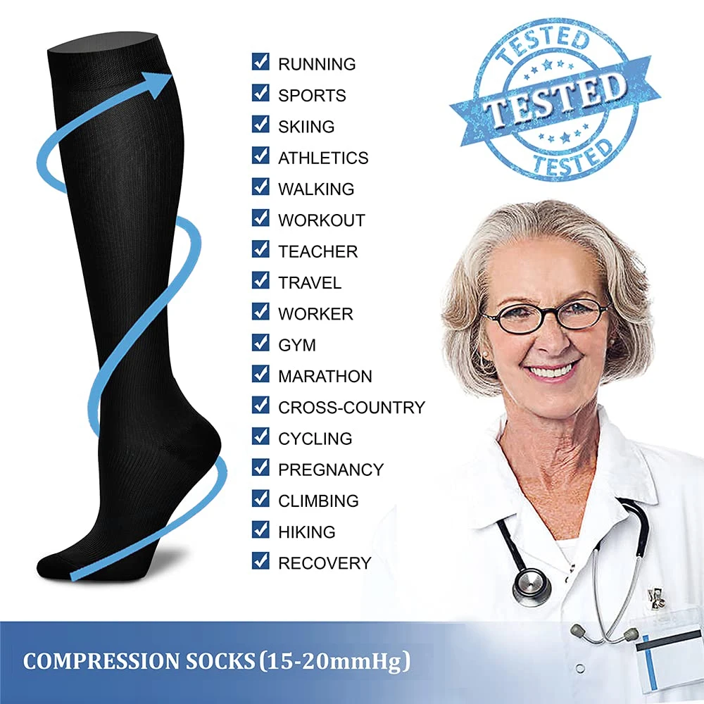 زوج واحد من جوارب الضغط للنساء - مراجعة Compression Boots Recovery وسعره