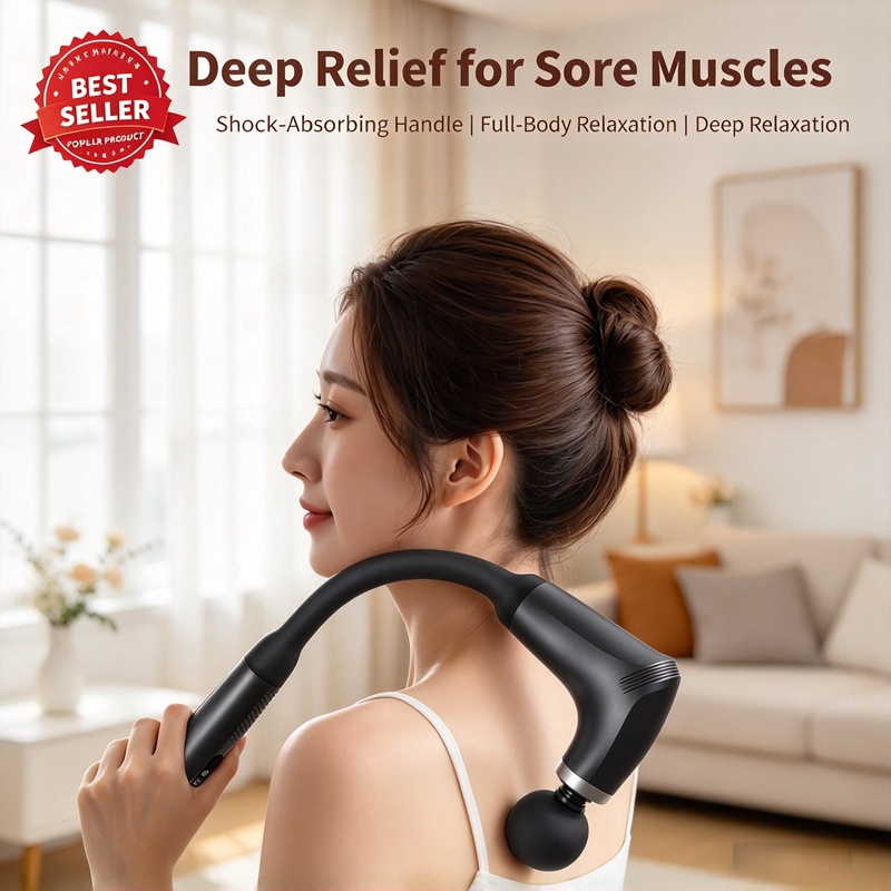مسدس تدليك كهربائي ذكي، جهاز ت - مراجعة Massage Gun Percussion Deep Tissue وسعره