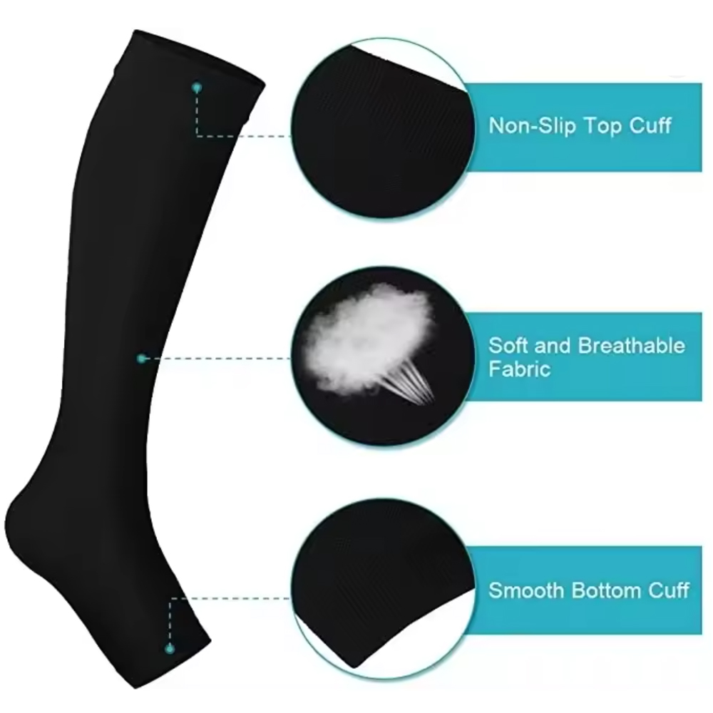 جوارب ضغط طبية للساق والربلة ل - مراجعة Compression Boots Recovery وسعره