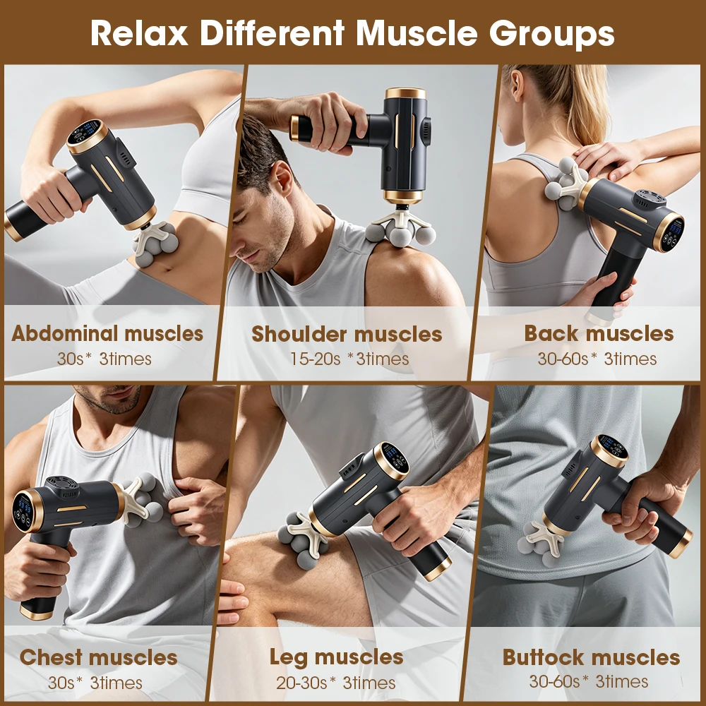 مسدس تدليك كهربائي للأنسجة الع - مراجعة Massage Gun Percussion Deep Tissue وسعره